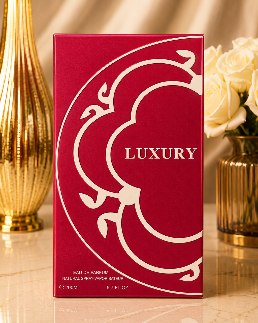 Eau de parfum gissah rose de luxury, flacon en 200 ml, pour femme