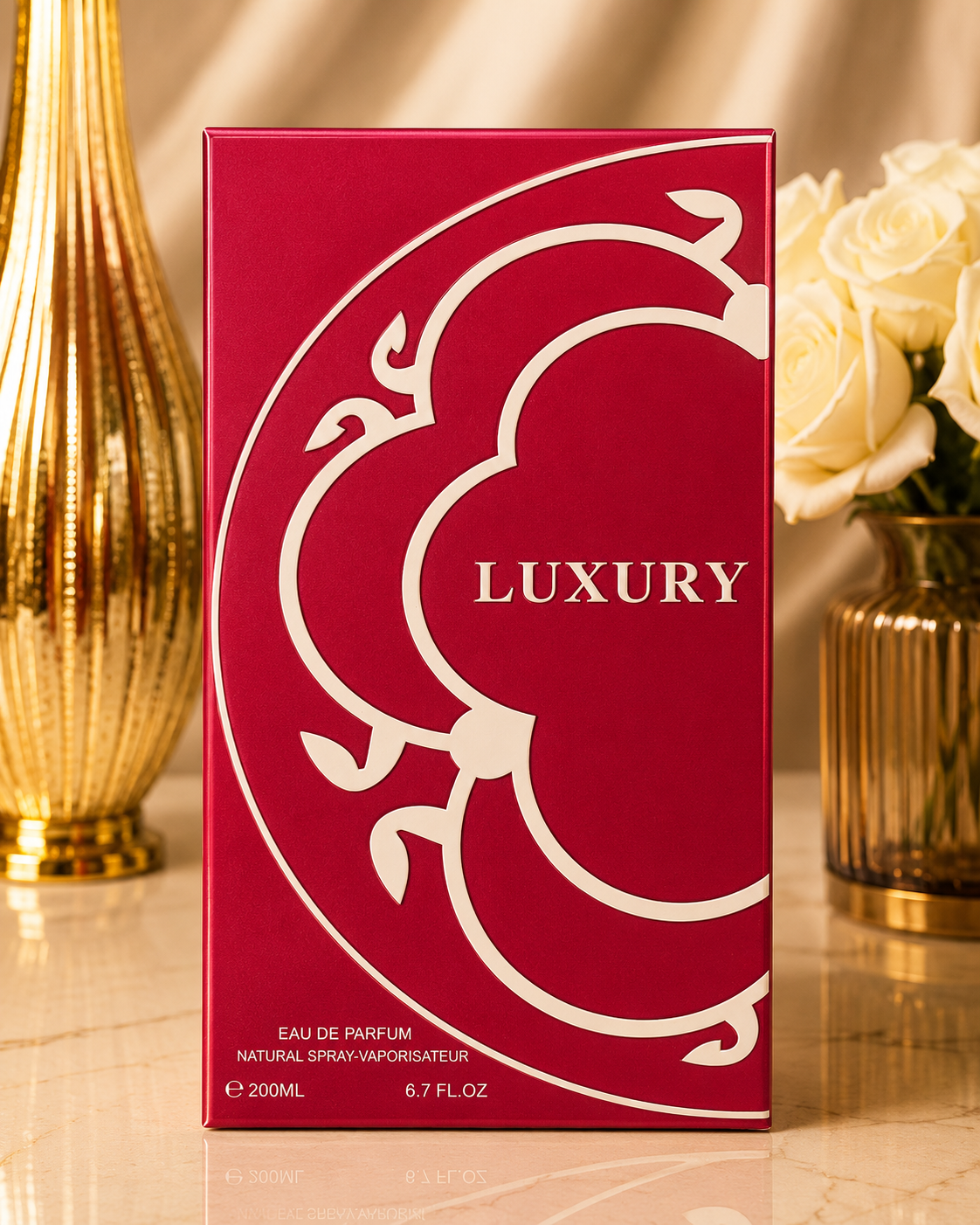 Eau de parfum gissah rose de luxury, flacon en 200 ml, pour femme