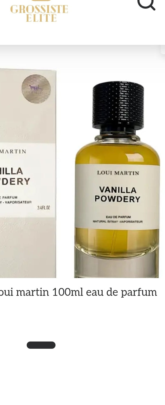 Eau de parfum vanilla powdery de loui martin, flacon en 100 ml, mixte