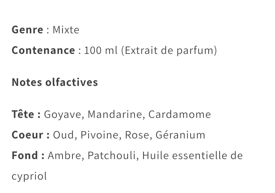 Extrait de parfum guava eden de loui martin, 100 ml, mixte