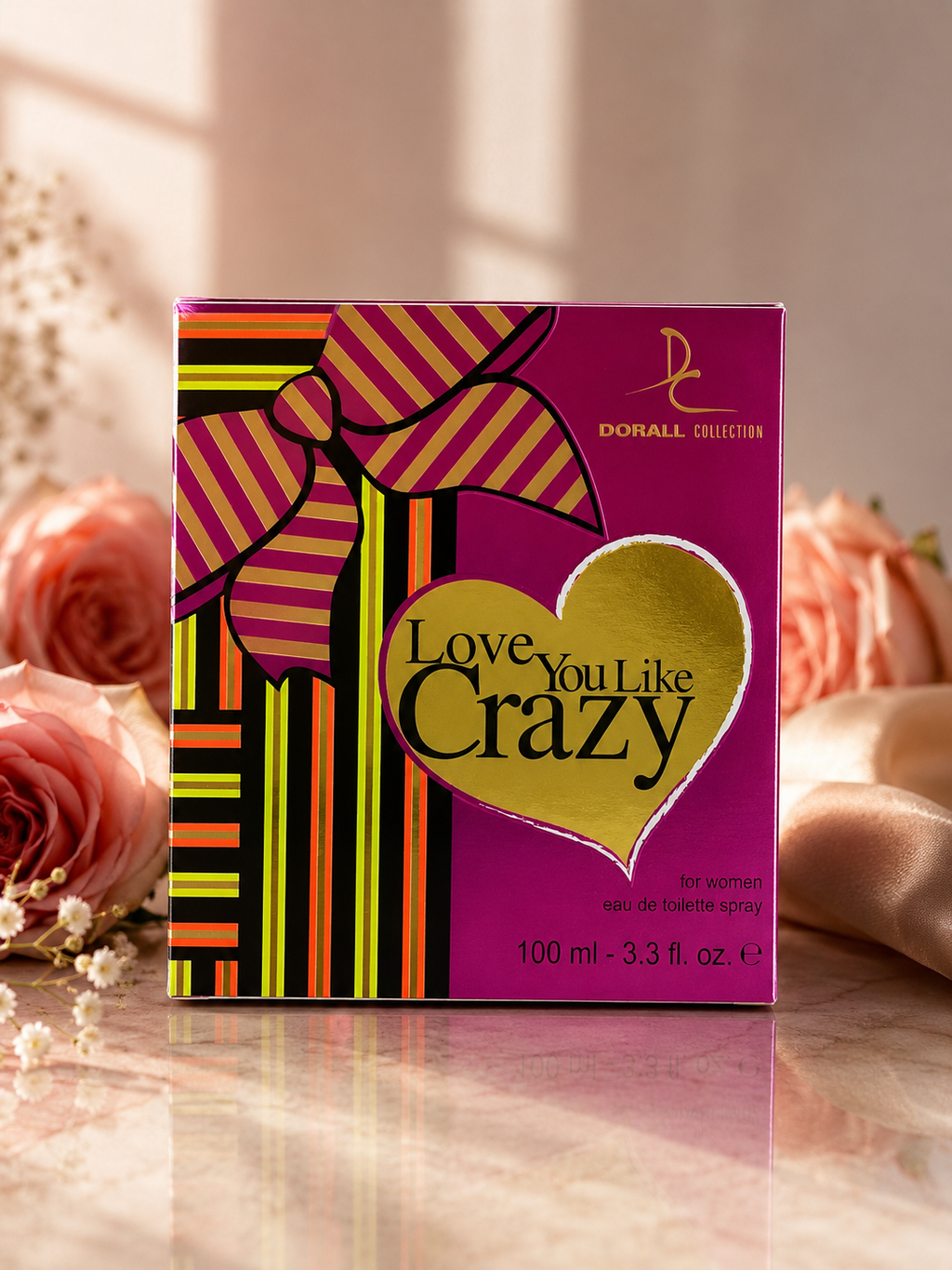 Eau de toilette love you like crazy de dorall collection, 100 ml, pour femme