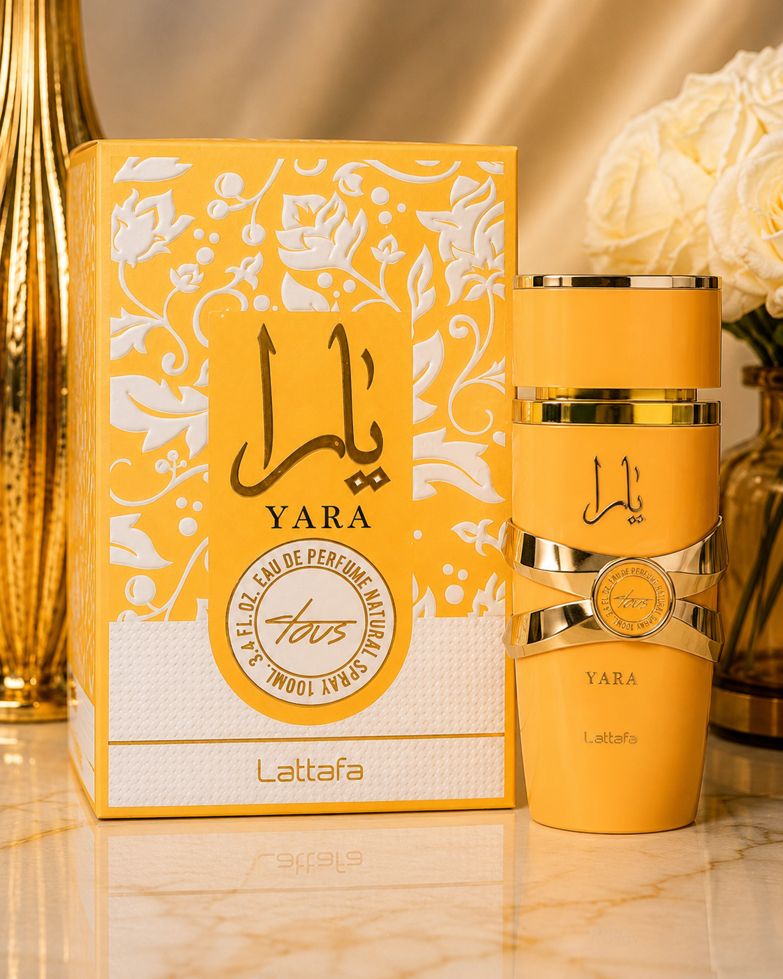 Eau de parfum yara tous orange de lattafa, flacon en 100 ml , femme
