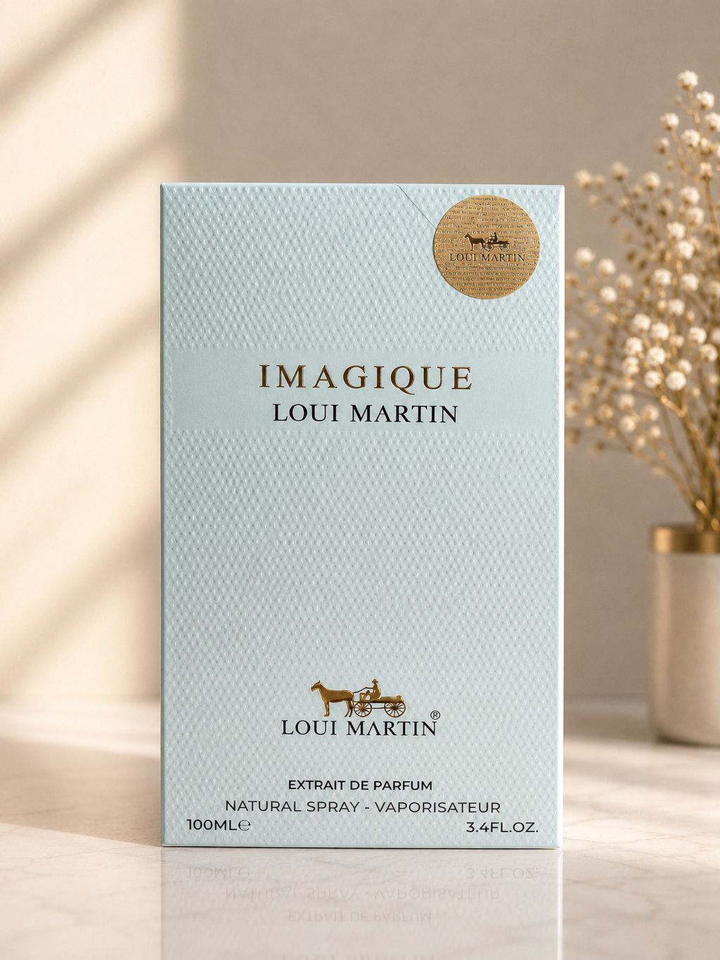 Extrait de parfum imagique de loui martin, 100 ml, inspiration imagination de louis Vuitton, pour homme