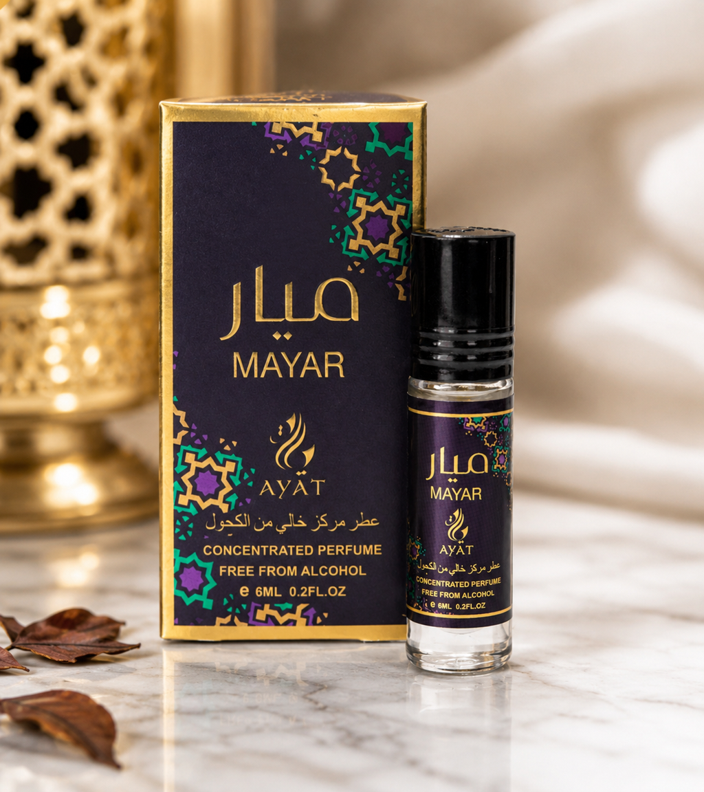 Roll on parfumé mayar de ayat, flacon 6 ml, sans alcool, pour femme