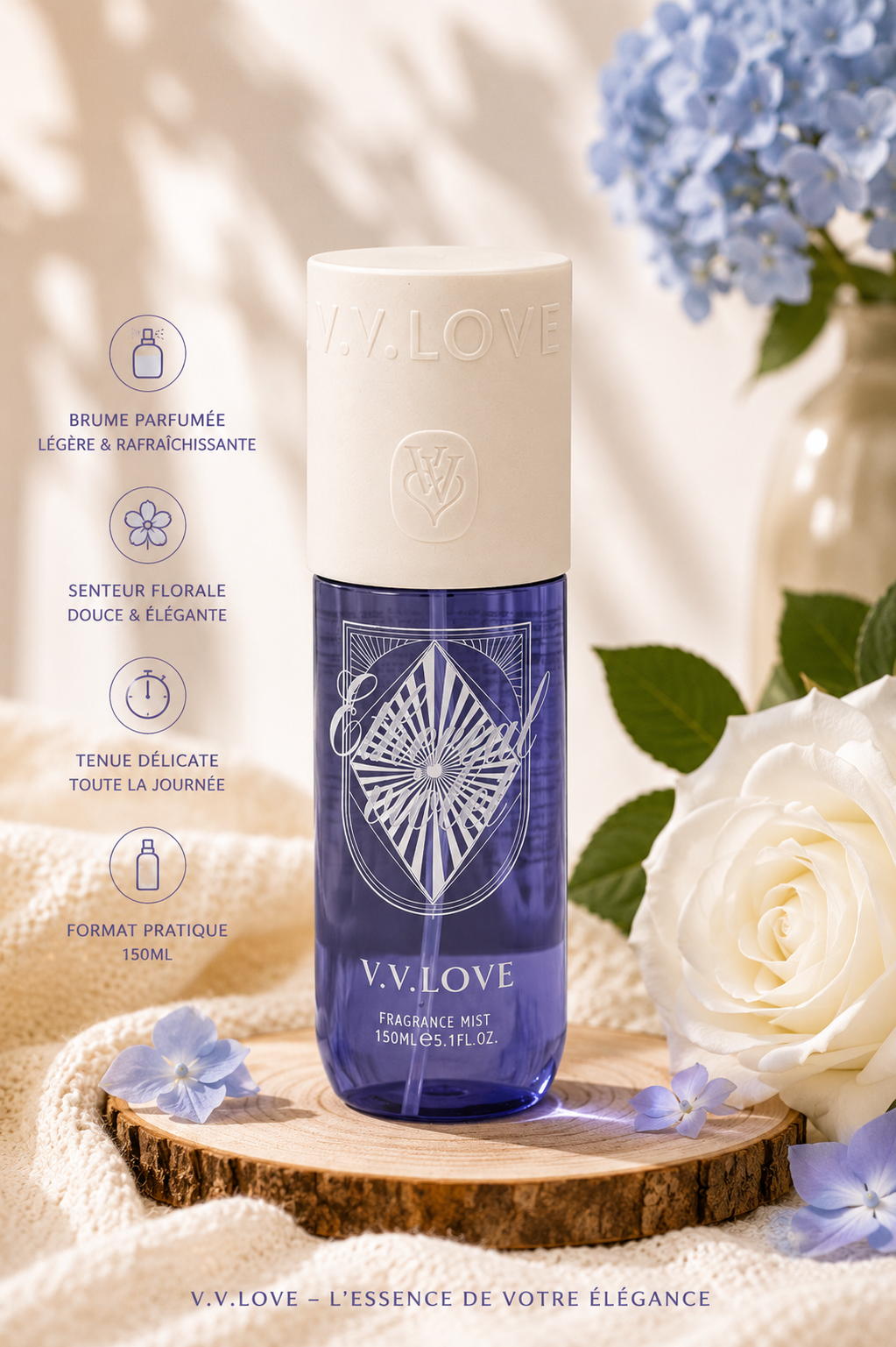 Brume ethereal violet de VV love, 150 ml, dupe de la n°59 de sol de Janeiro