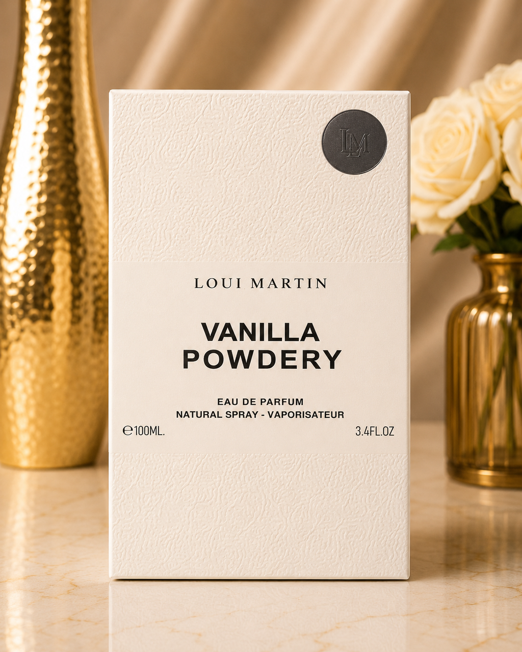 Eau de parfum vanilla powdery de loui martin, flacon en 100 ml, mixte