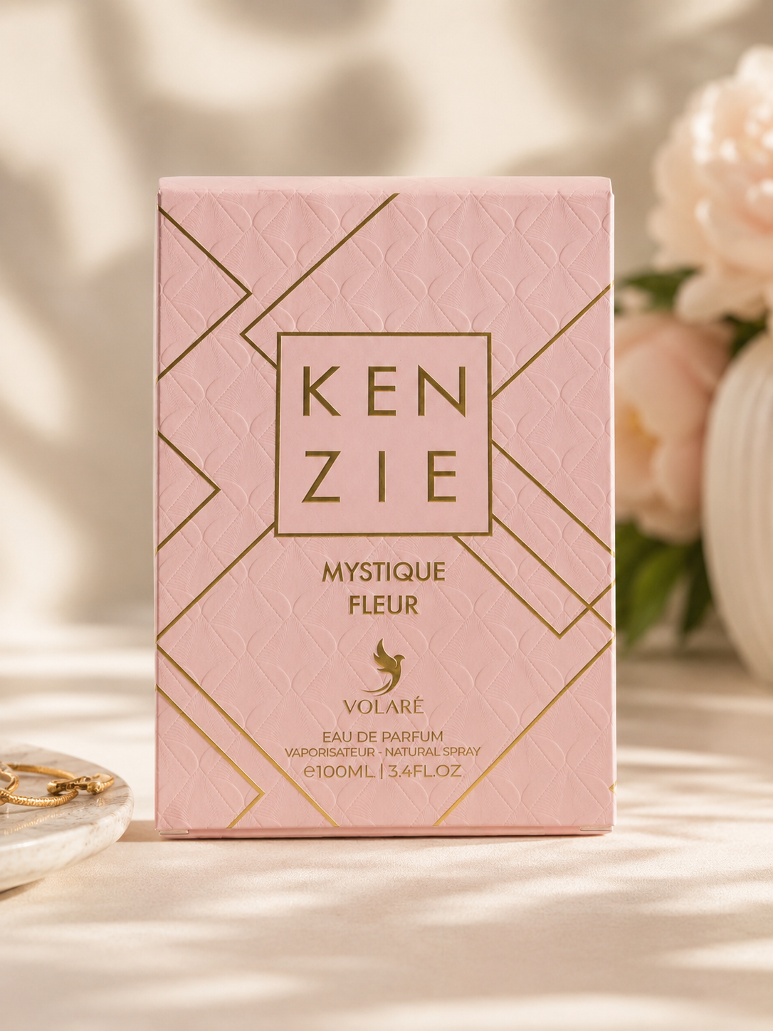 Eau de parfum kenzie mystique fleur de volaré, flacon en 100 ml, pour femme