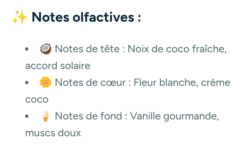 Eau de parfum Coco vanille de collection platinium paris, 35 ml, parfum de poche
