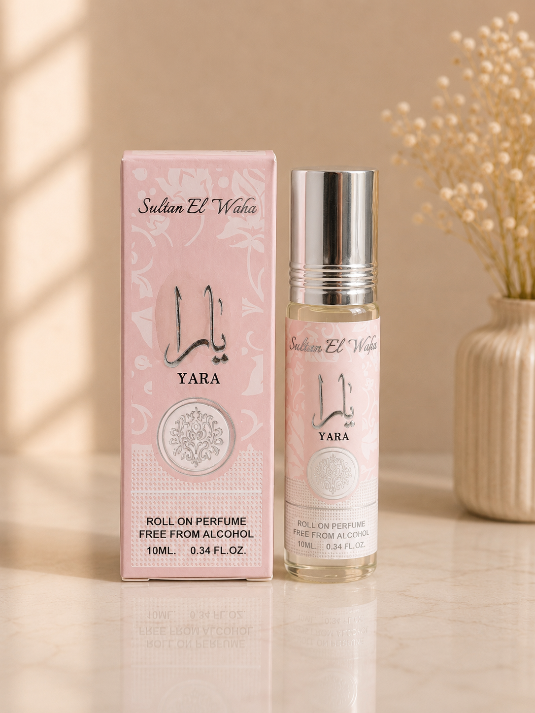Roll on parfumé yara rose de sultan el waha, 10 ml, sans alcool